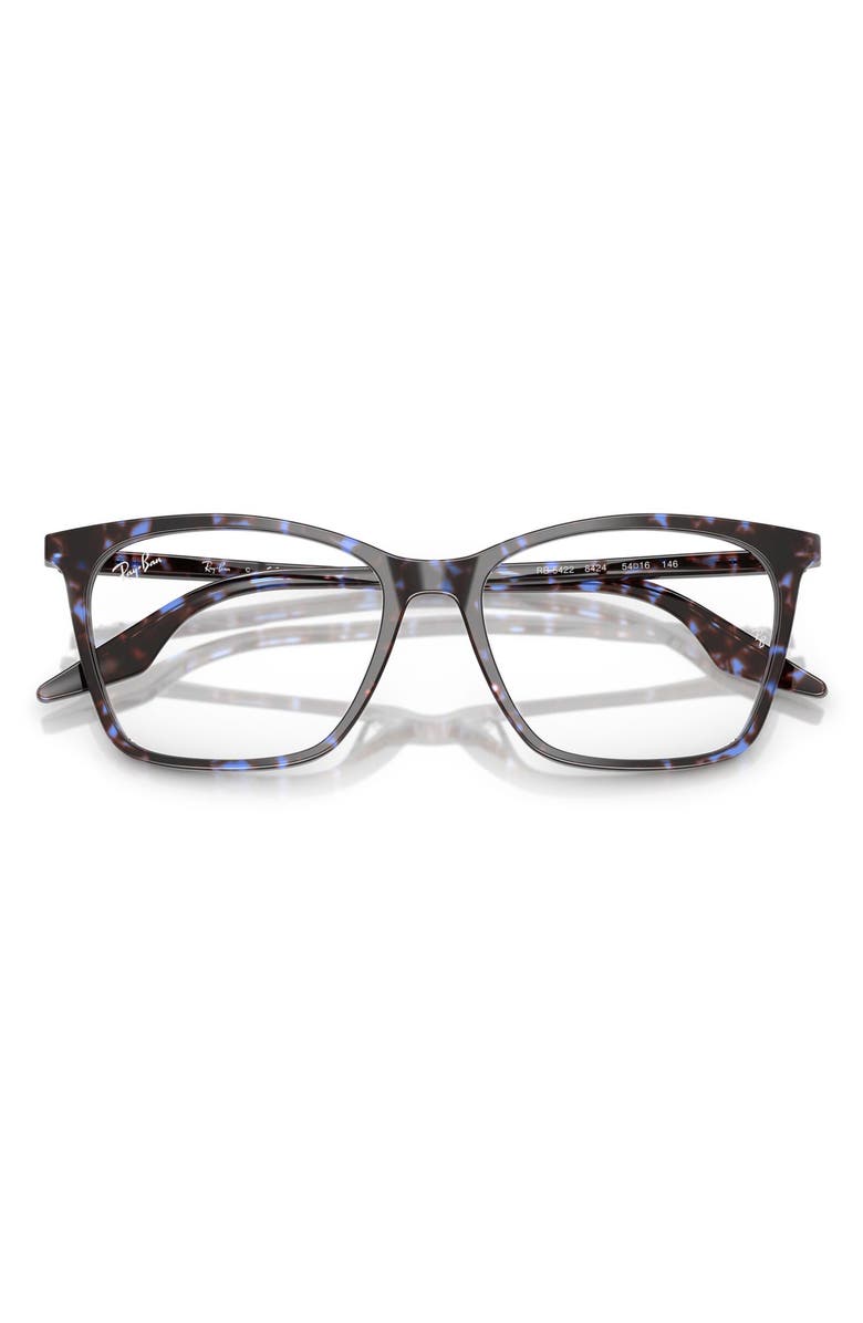 Ray-Ban 54mm Cat Eye Optical Glasses, Alternate, color, Blue Havana