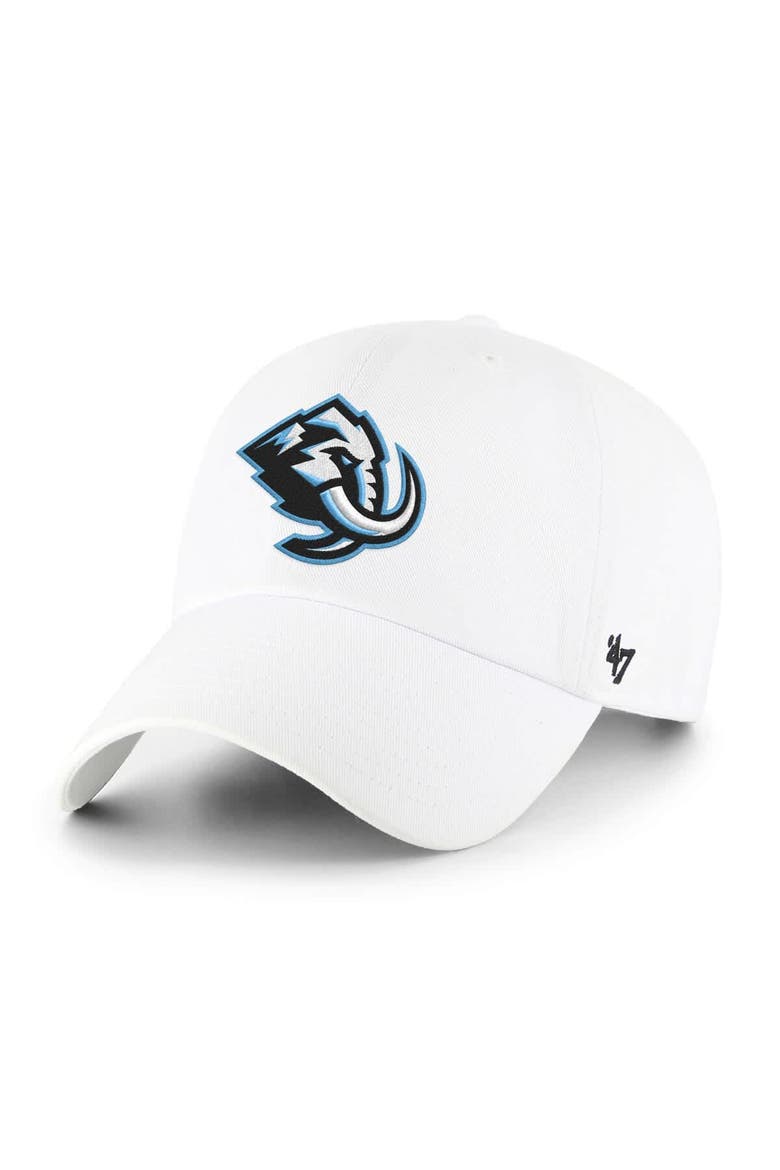 Men's '47  White Utah Mammoth Clean Up Adjustable Hat, Main, color, White