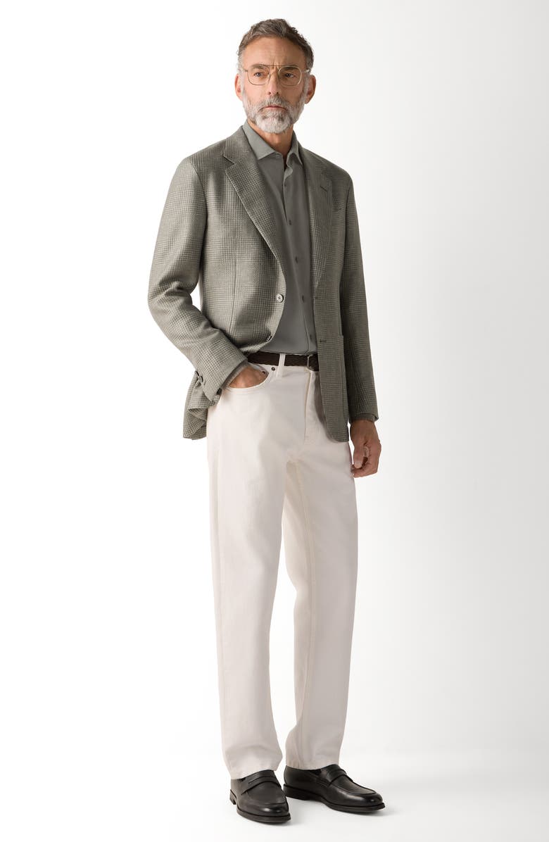 ZEGNA Silk Shirt, Alternate, color, Dark Taupe