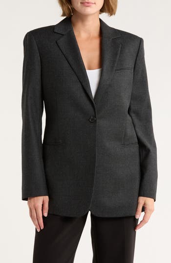 Theory Sleek Virgin Wool Blazer In Black