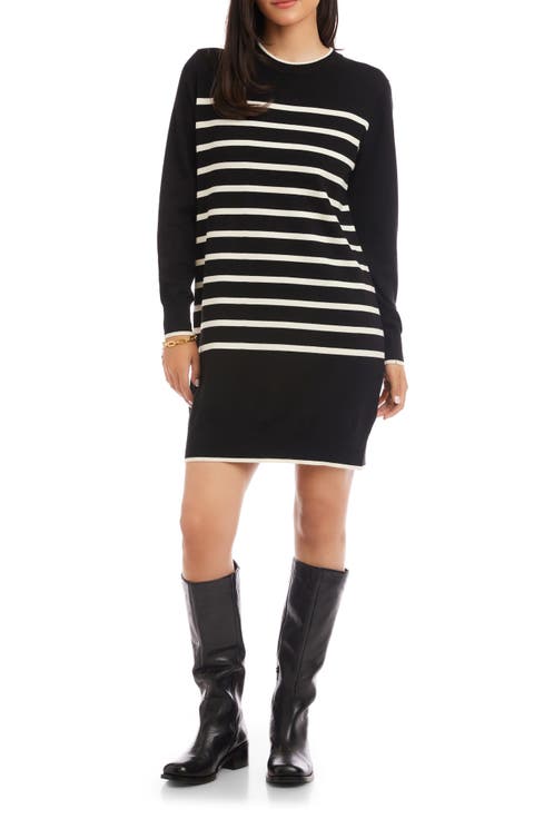 Long Sleeve Stripe Sweater Dress