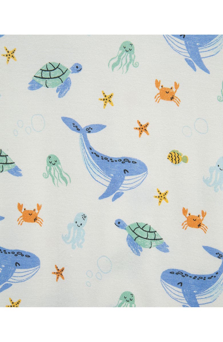 Little Me Ocean Zip Footie, Alternate, color, Multi