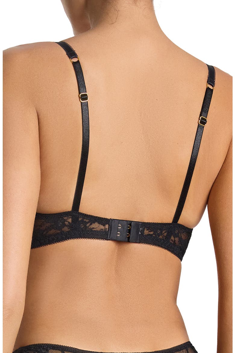 x Lexi Wood Stephanie Lace Underwire Bra, Alternate, color, BLACK