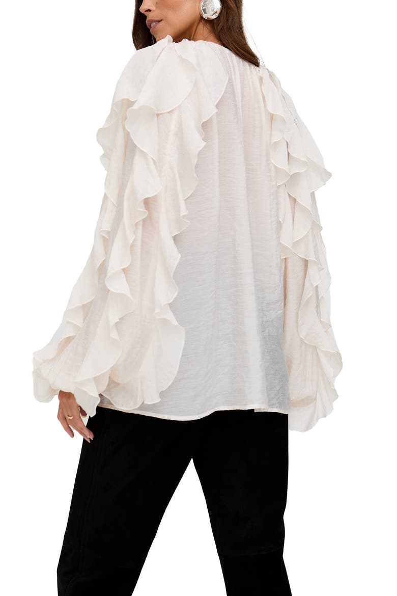Sophie All Over Ruffle Blouse, Alternate, color, Natural