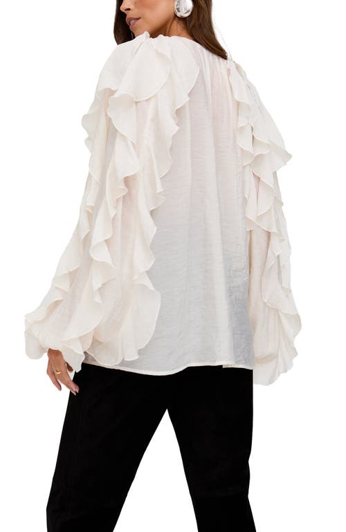 Lily And Lionel London Sophie All Over Ruffle Blouse In White