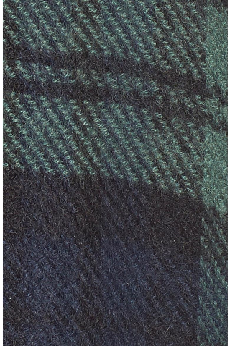 'Double Plaid' Reversible Cape, Alternate, color, GREEN