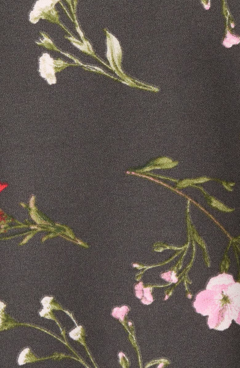 SUGARLIPS Floral Print Puff Sleeve Top, Alternate, color, Green-Multi