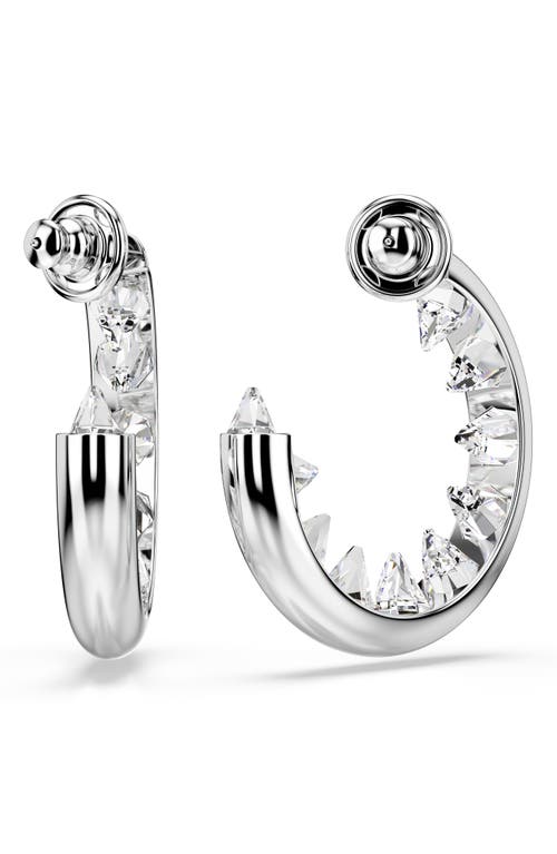 Swarovski Sublima Crystal Hoop Earrings In Silver