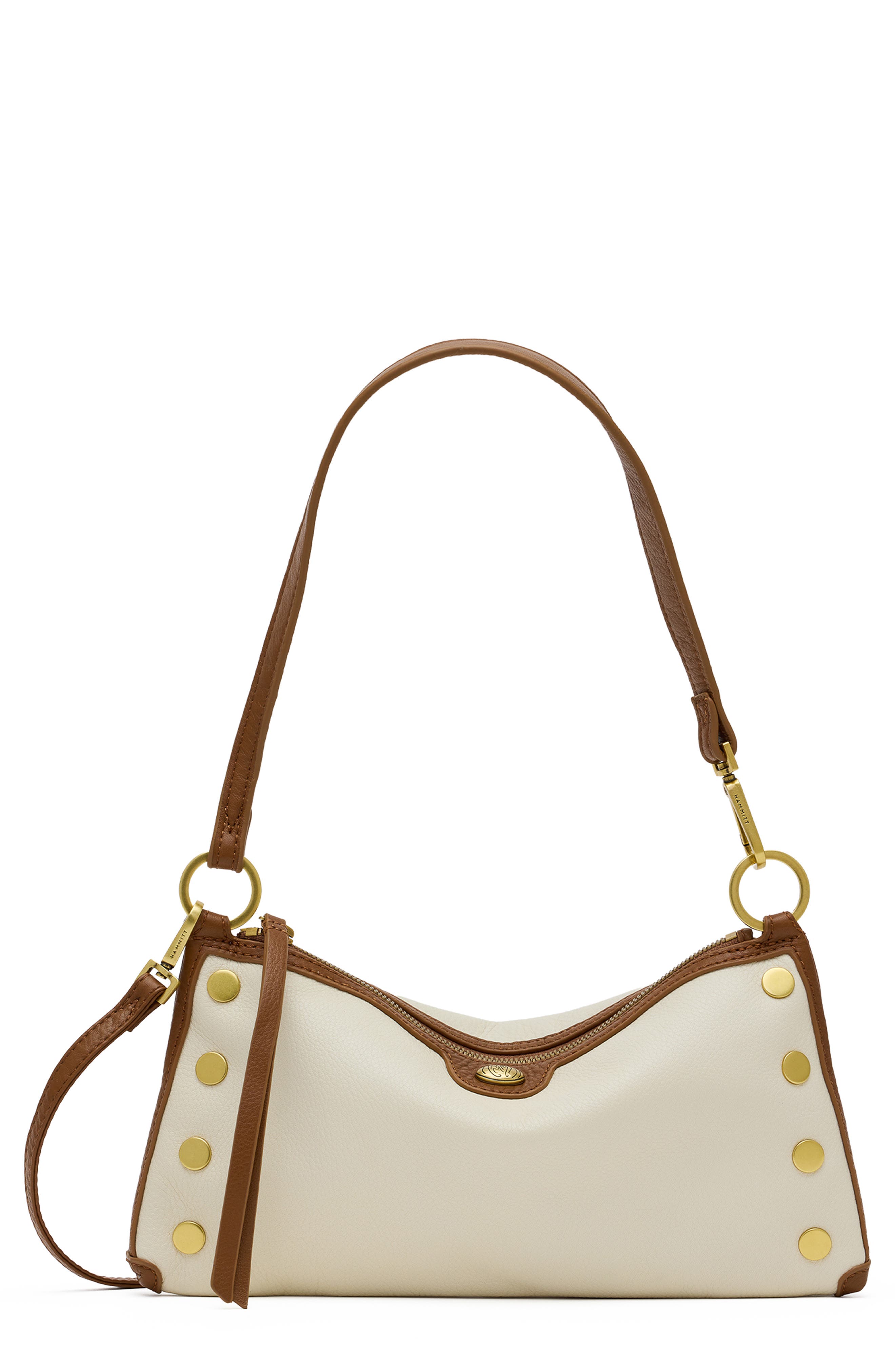 HAMMITT Kyle Leather Shoulder Bag, Main, color, West End/ Antique Gold