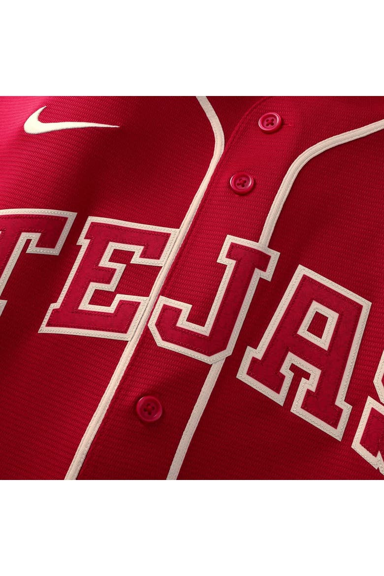 Men's Nike Brandon Nimmo Red Texas Rangers 2026 City Connect Stadium Jersey, Alternate, color, Red