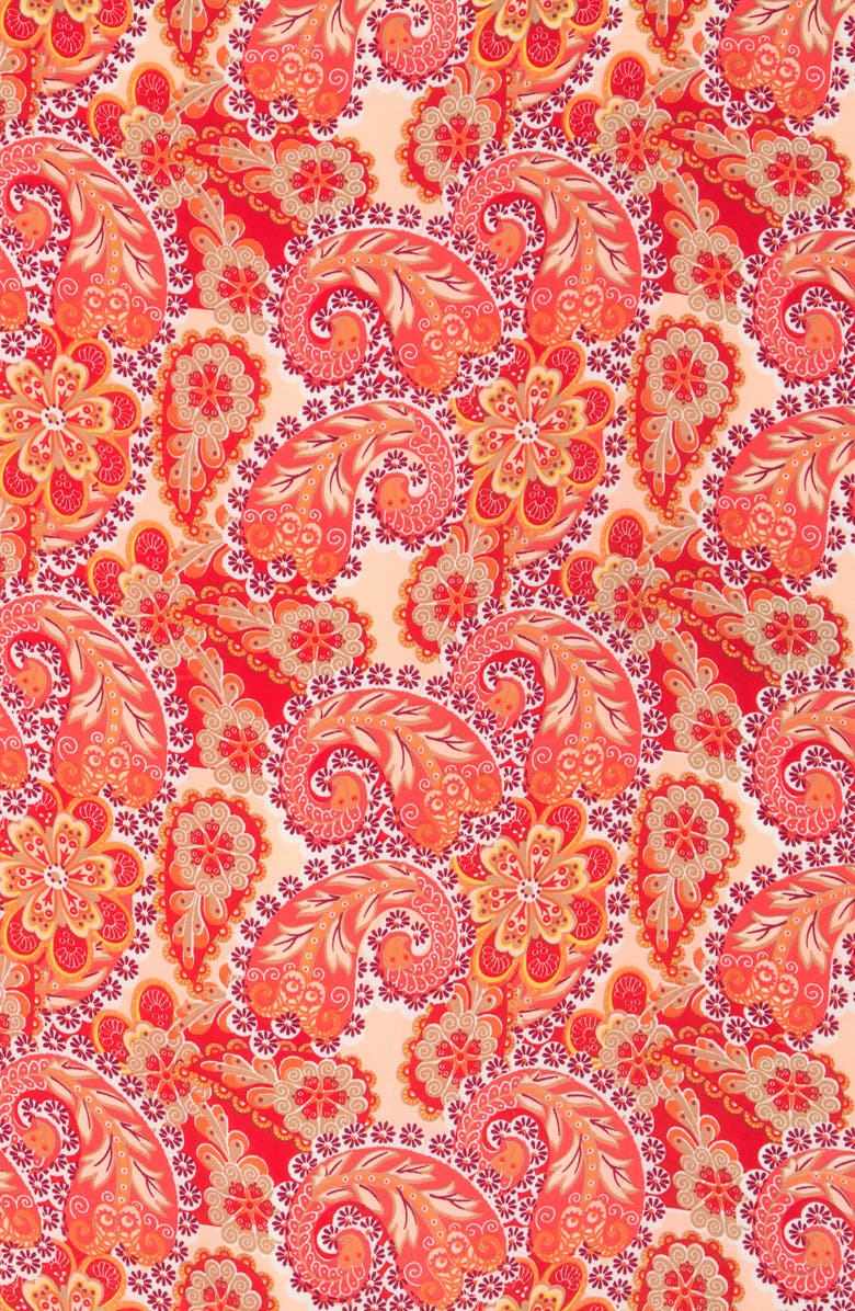 La Fiorentina Floral Wrap, Alternate, color, Orange
