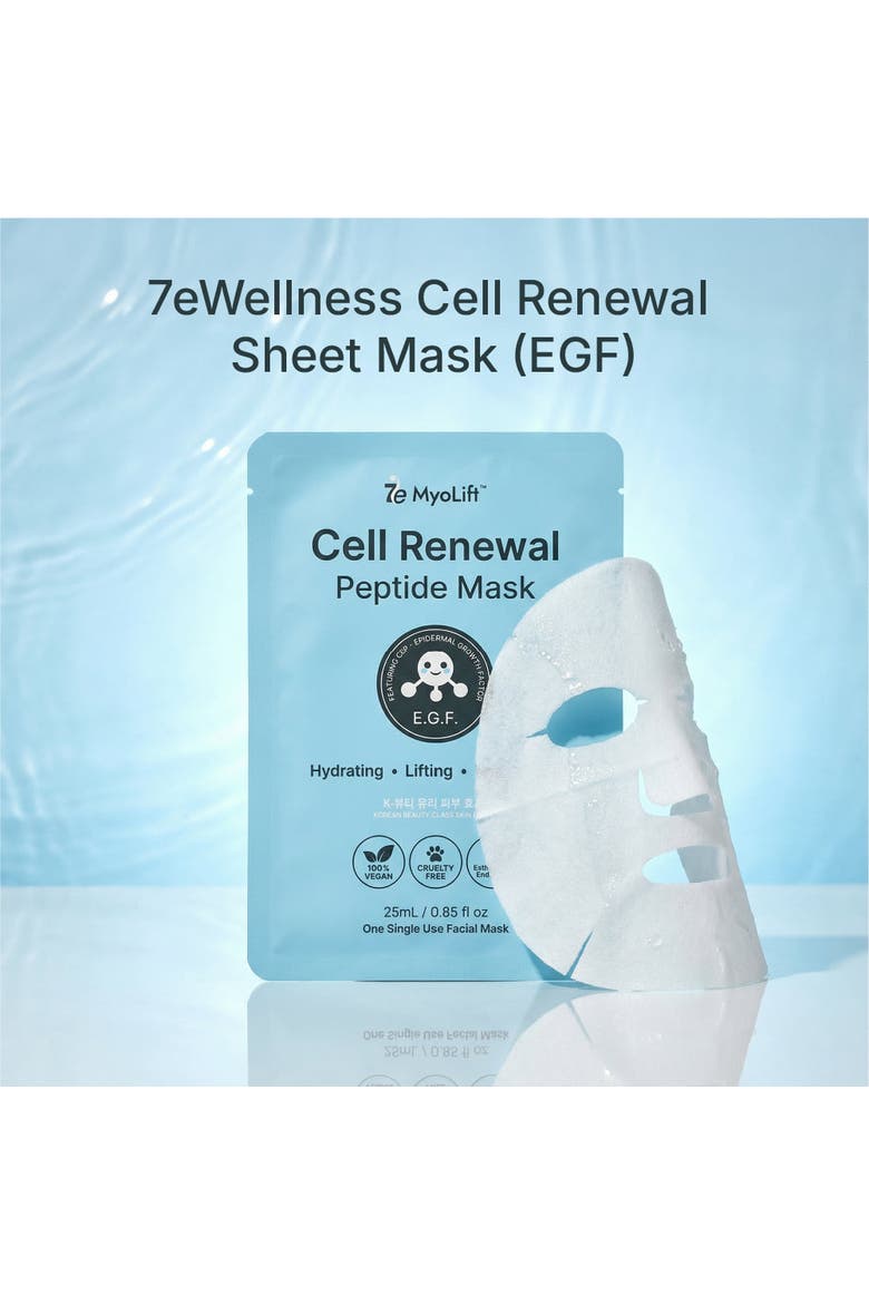 Cell Renewal Peptide Mask, Alternate, color, White