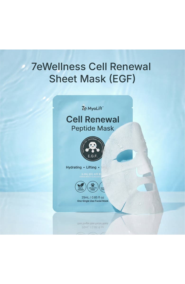 MyoLift Cell Renewal Peptide Mask, Alternate, color, White