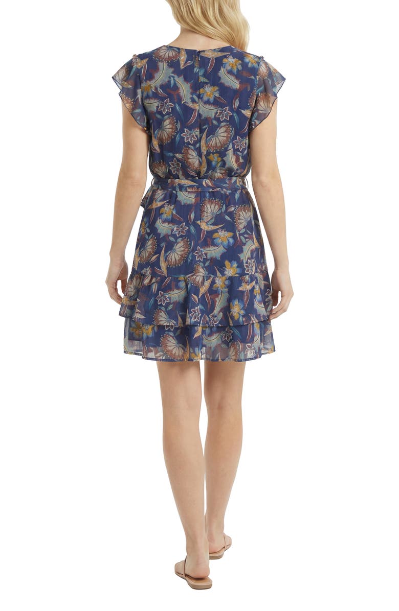 London Times Ruffle Tie Waist Dress, Alternate, color,