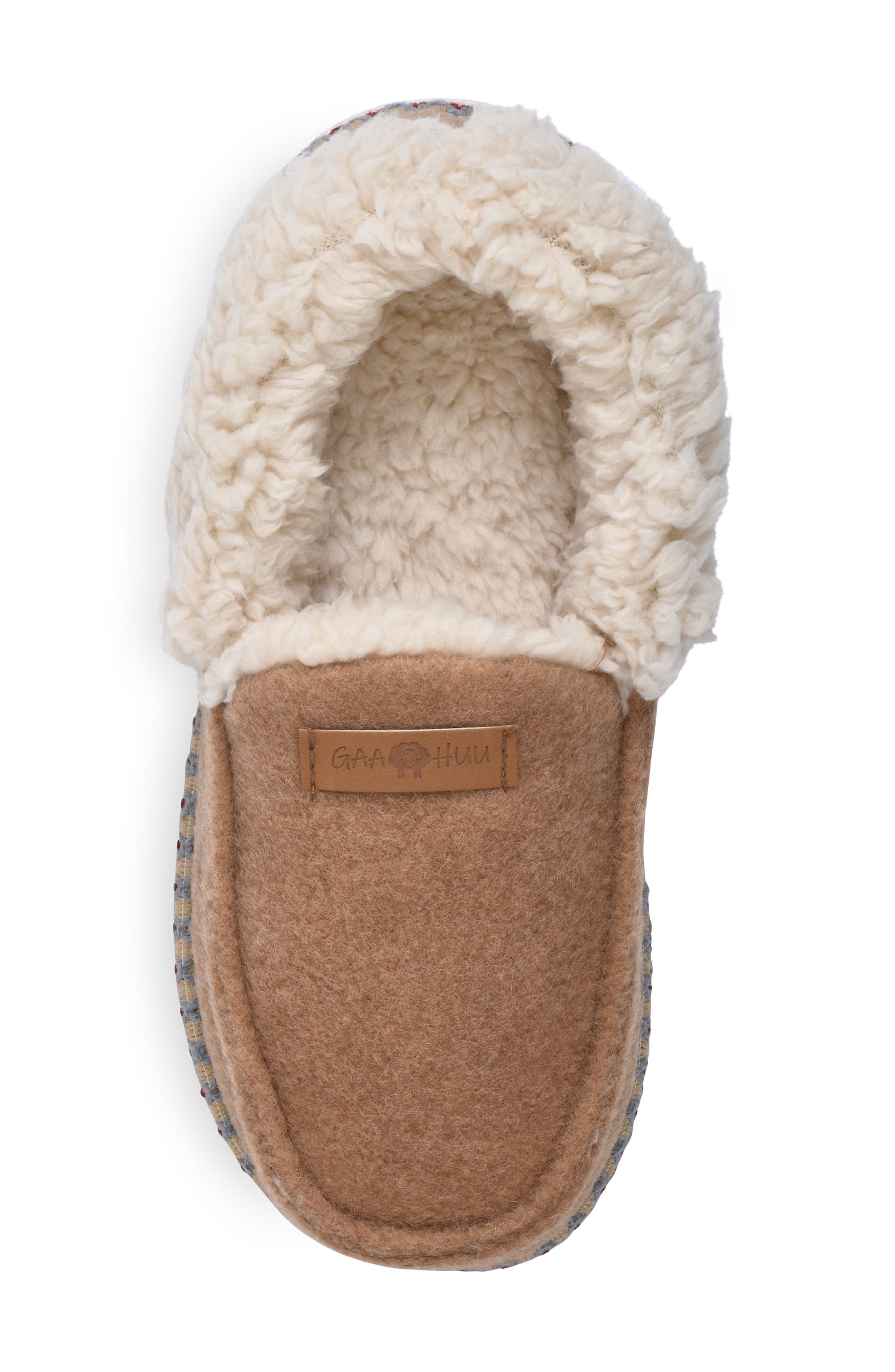 GAAHUU Felt aux Shearling Lined Slipper, Alternate, color, Tan