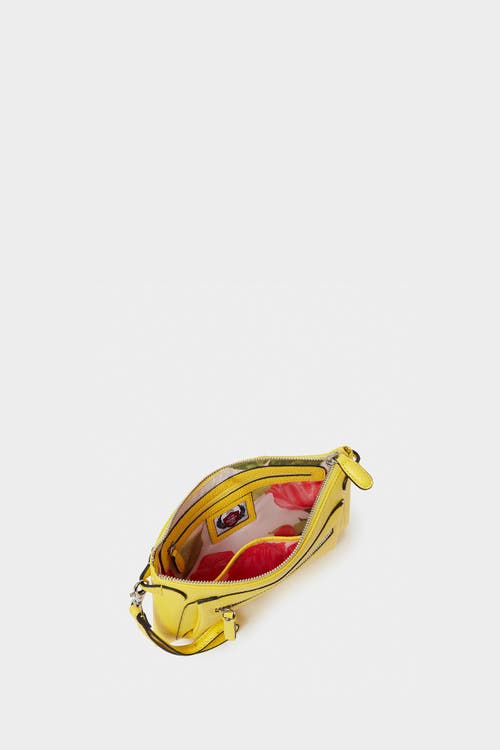 Osprey London The Ruby Leather Crossbody Bag In Orange