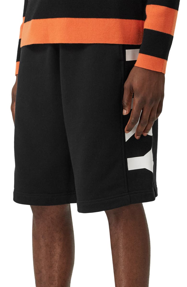 Burberry Fawnley Logo Print Cotton Shorts, Alternate, color, 