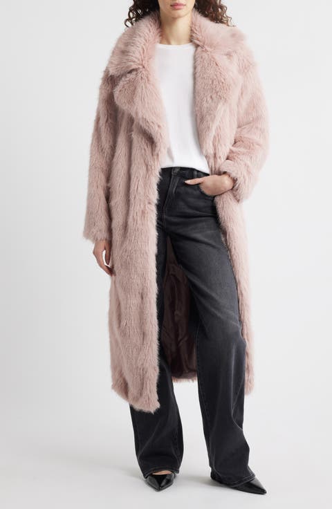 Faux Fur Longline Coat