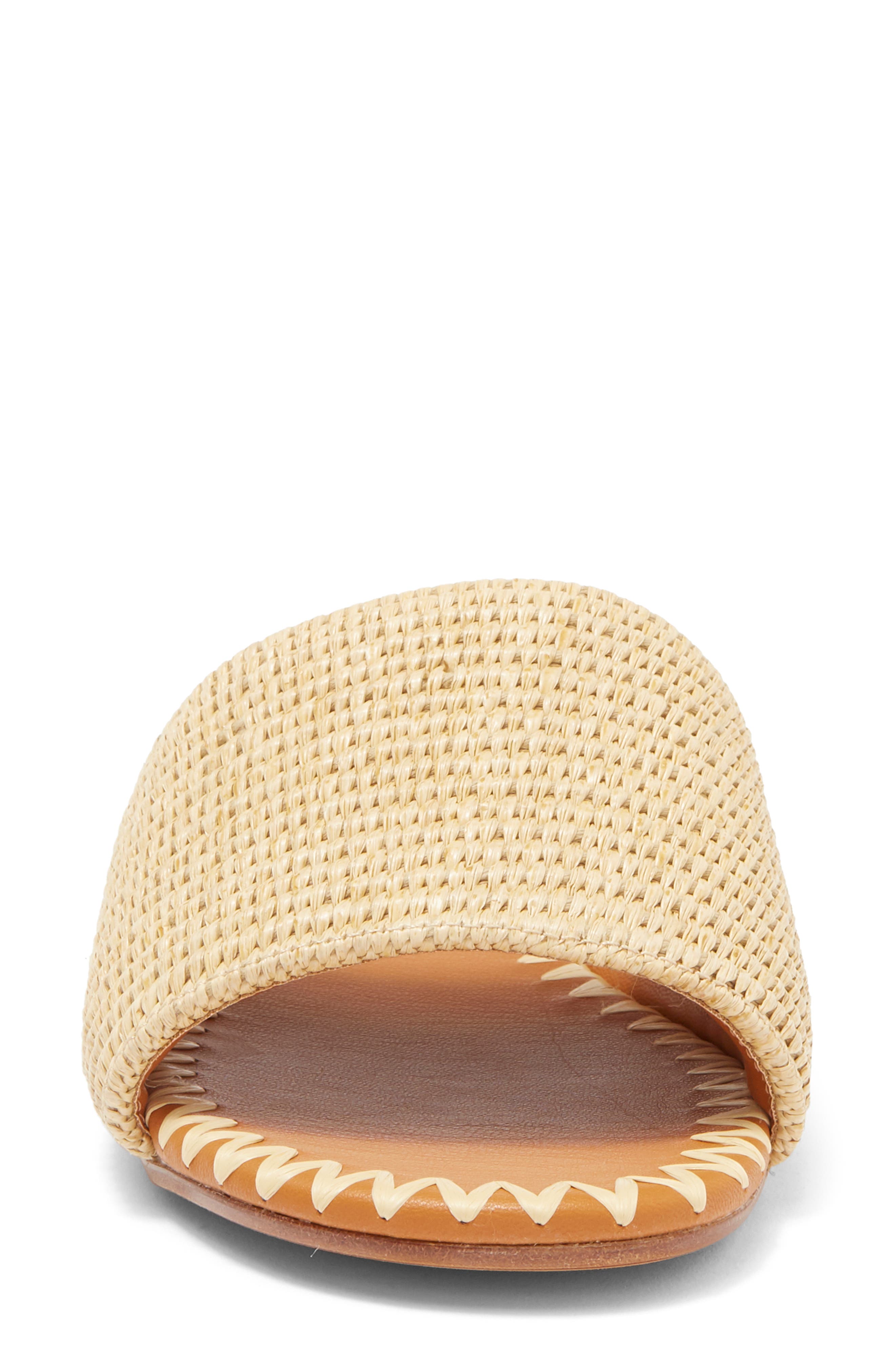 Salerno Raffia Slide Sandal, Alternate, color, NATURAL