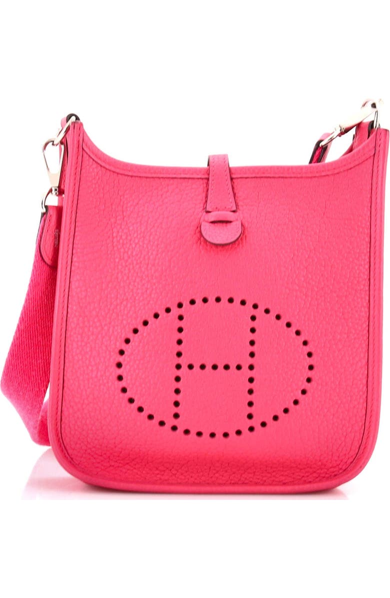 Pre-Owned Hermes Evelyne Bag Gen III Clemence TPM, Main, color, Rose Shocking
