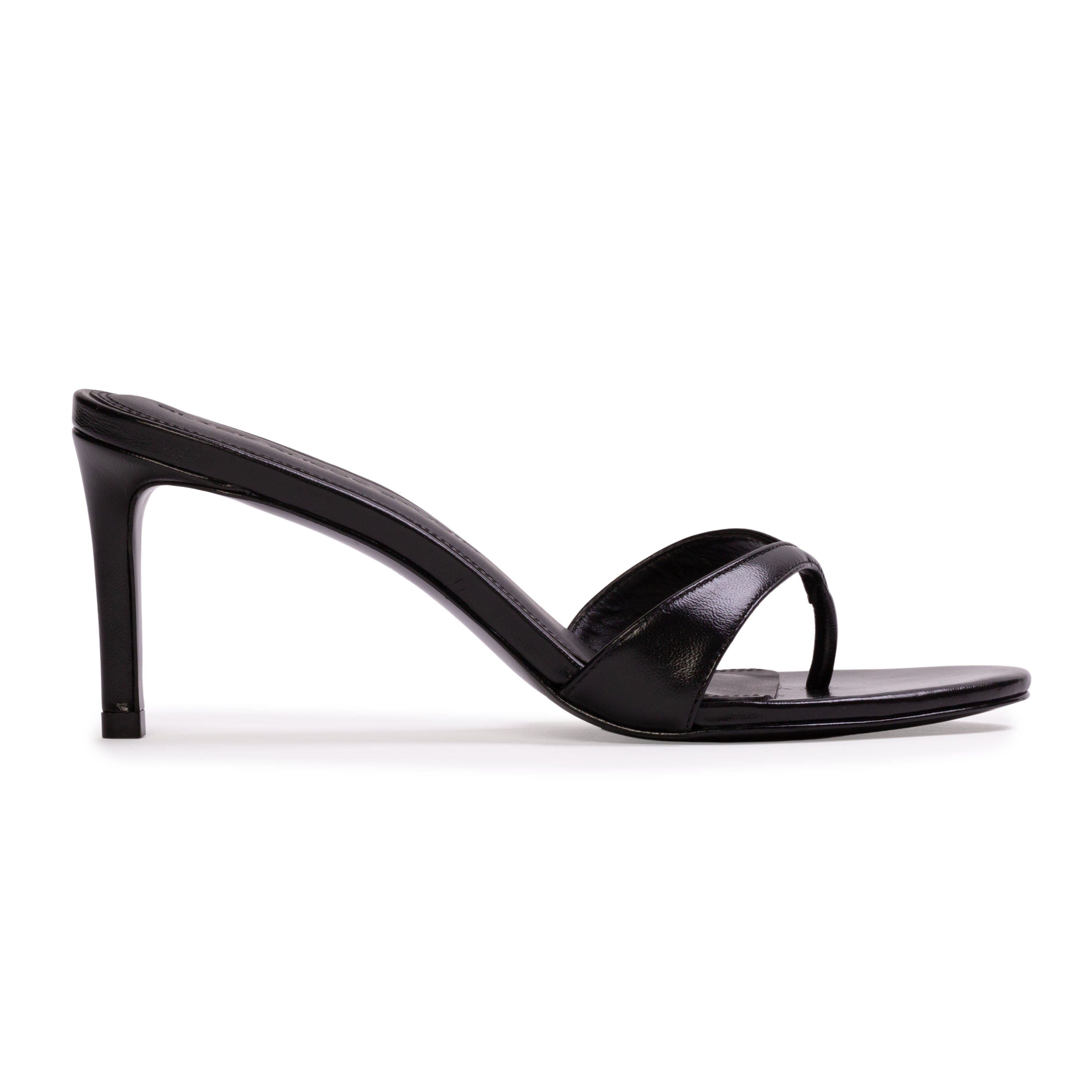 BLACK SUEDE STUDIO Aura 70 Mule, Main, color, Black Leather