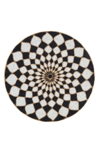 Tiramisu Victoria Beaded Placemat In Black