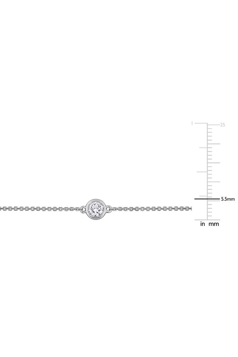 Lab-Grown Diamond Station Necklace 14k, Alternate, color, White Gold