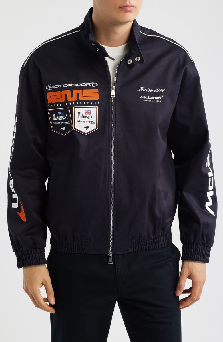 Reiss McLaren F1 Mercer Jacket, Alternate, color, Navy