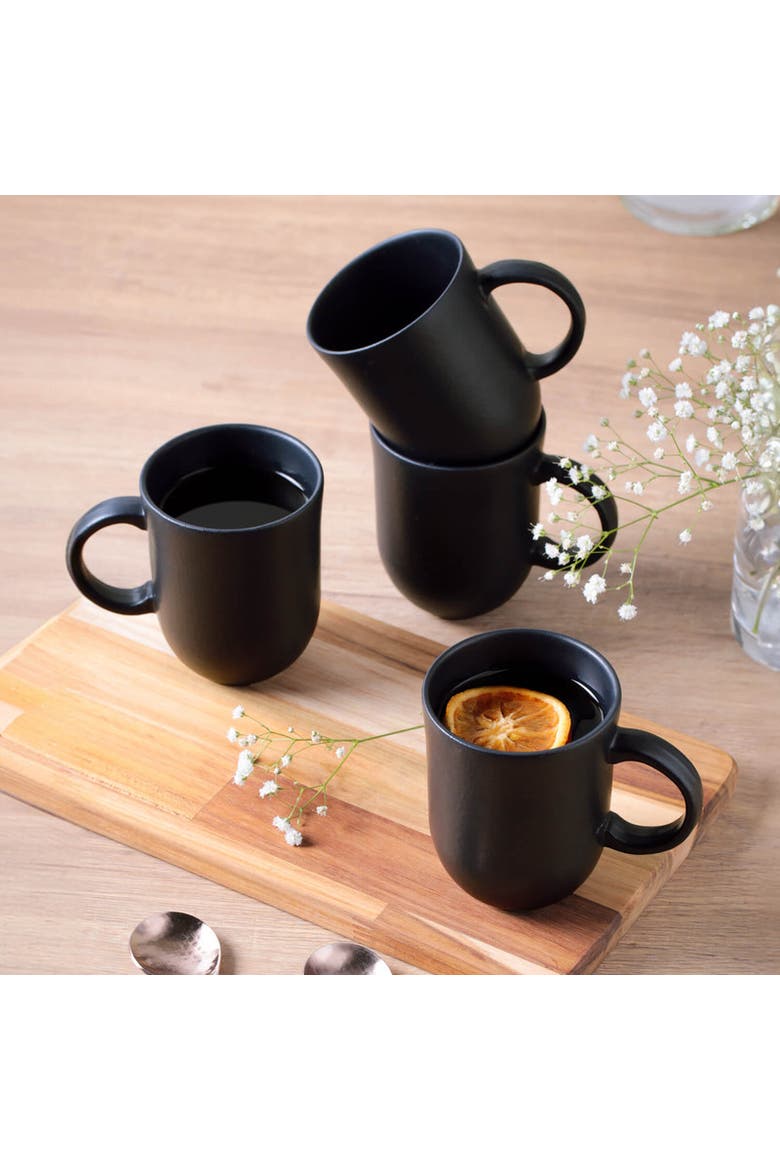 Coup Mug Set of 4, Alternate, color, Matte Black