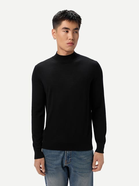 Men Cashmere Silk High Neck Sweater