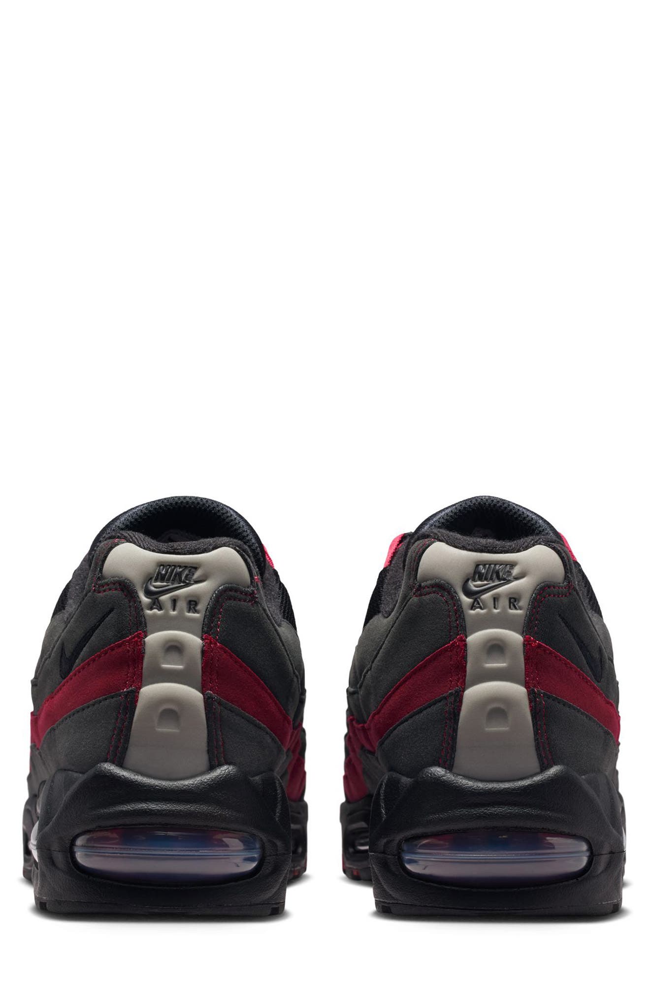 Nike Air Max 95 Sneaker, Alternate, color, Black/ Black/ Crimson/ Grey