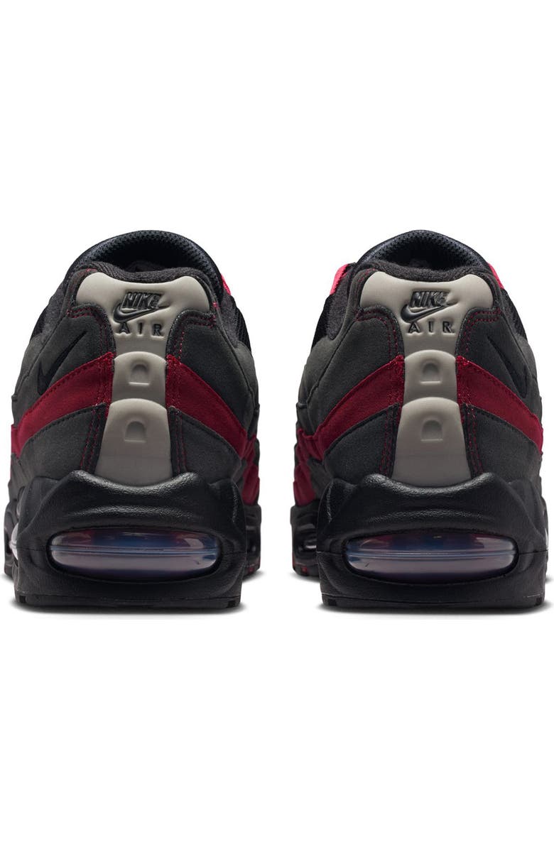 Nike Air Max 95 Sneaker, Alternate, color, Black/ Black/ Crimson/ Grey