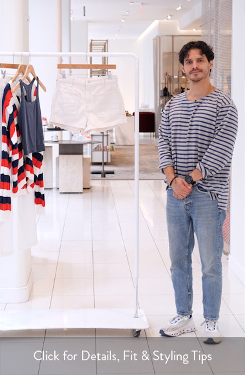 Bettie Sailor Patch Pocket Denim Shorts, sales video thumbnail