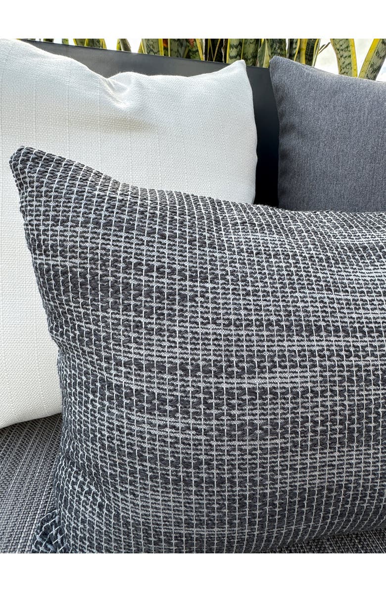 Anaya Natural Waves Indoor Outdoor Pillow, Alternate, color, Black