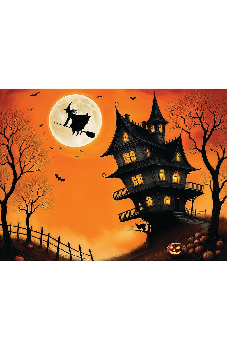 Sunsout Haunted Halloween House and Witch 500 piece Jigsaw Puzzle for Adults, Alternate, color, Multicolor