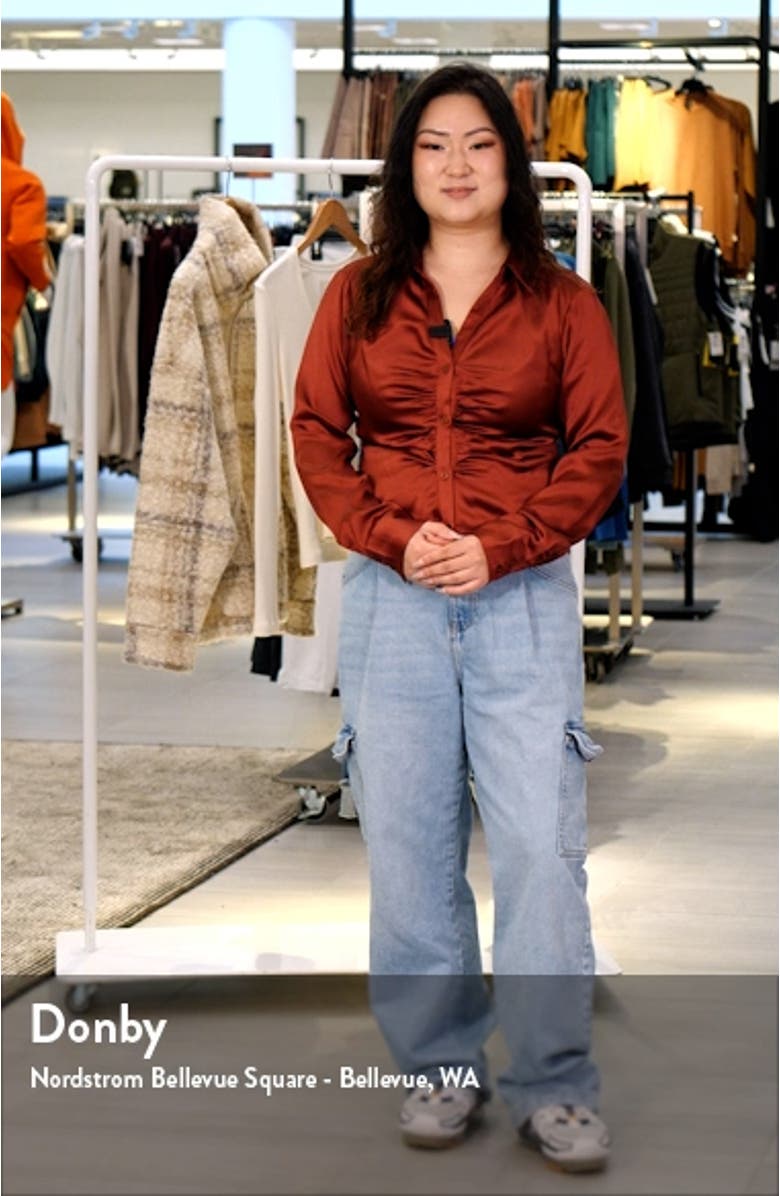 Cinched Satin Shirt, sales video thumbnail