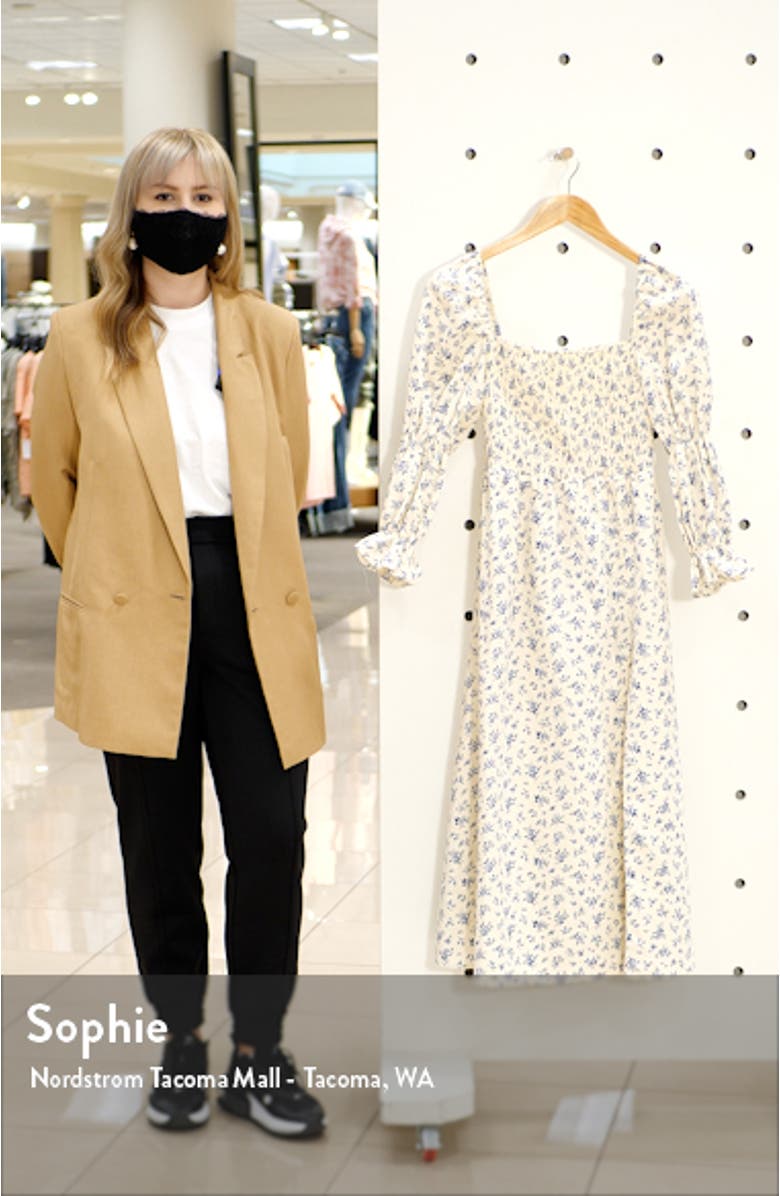 Hyland Smocked Puff Sleeve Dress, sales video thumbnail