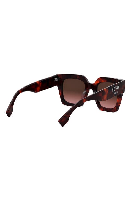 Fendi Woman Sunglass Fe40101i In Red Havana/gradient Brown