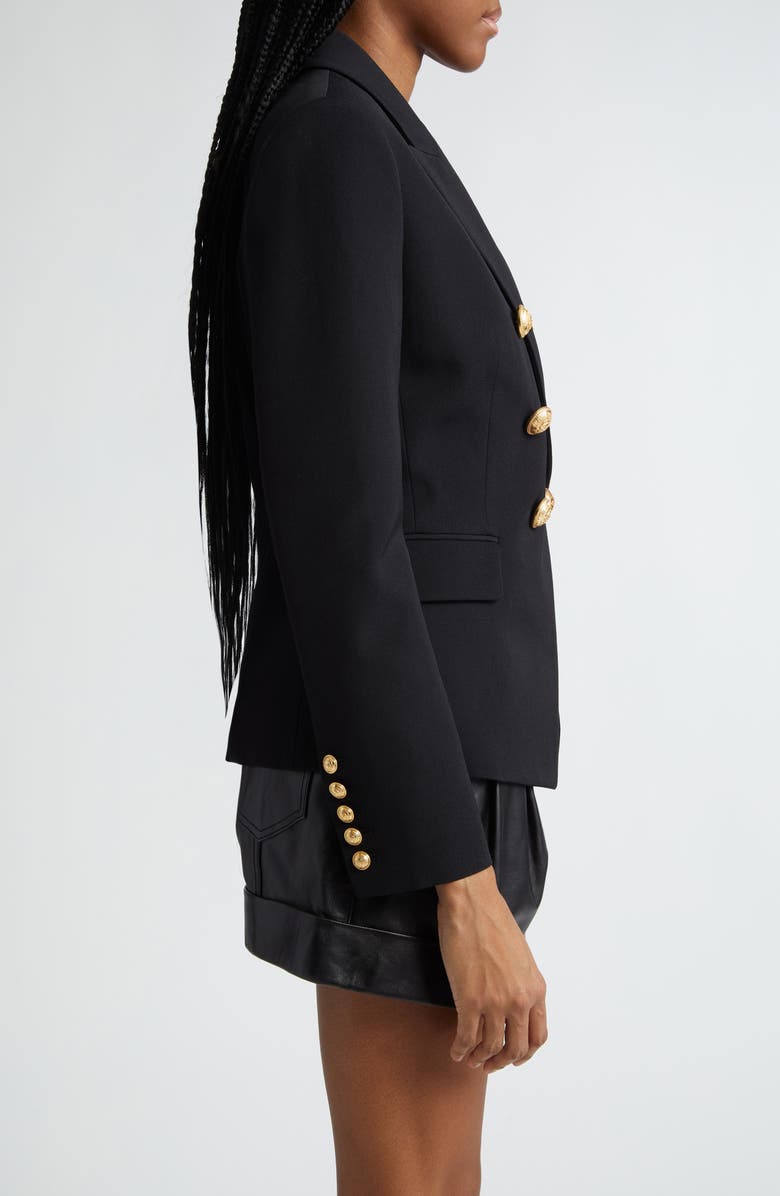 Balmain Classic Six-Button Grain de Poudre Jacket, Alternate, color, 