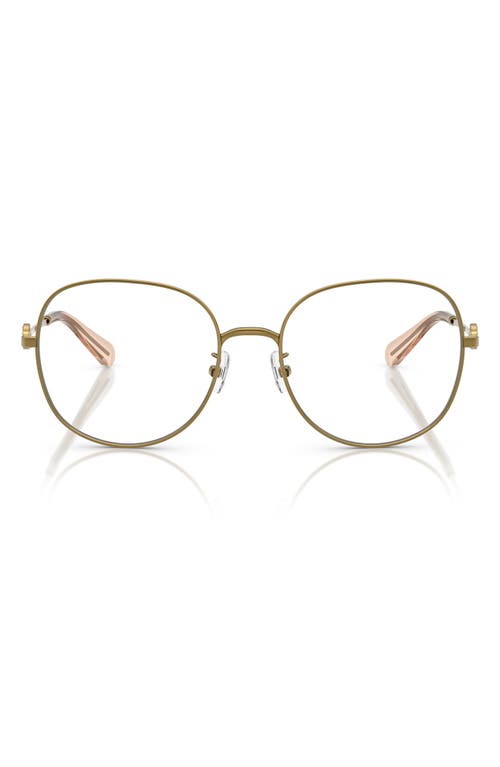 Tory Burch 55mm Round Optical Glasses In Gold Amber