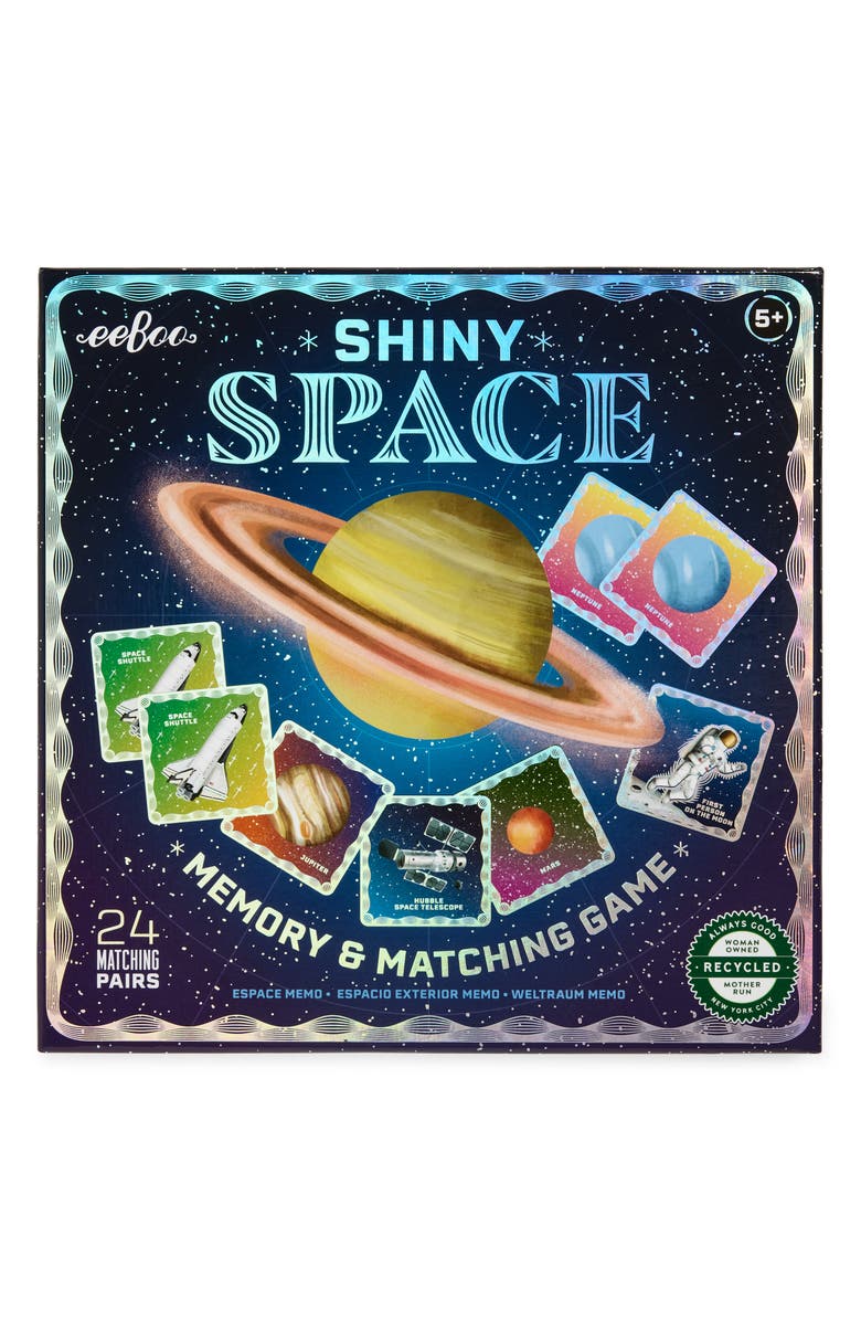 eeBoo Space Shiny Memory & Matcching Game, Alternate, color, 