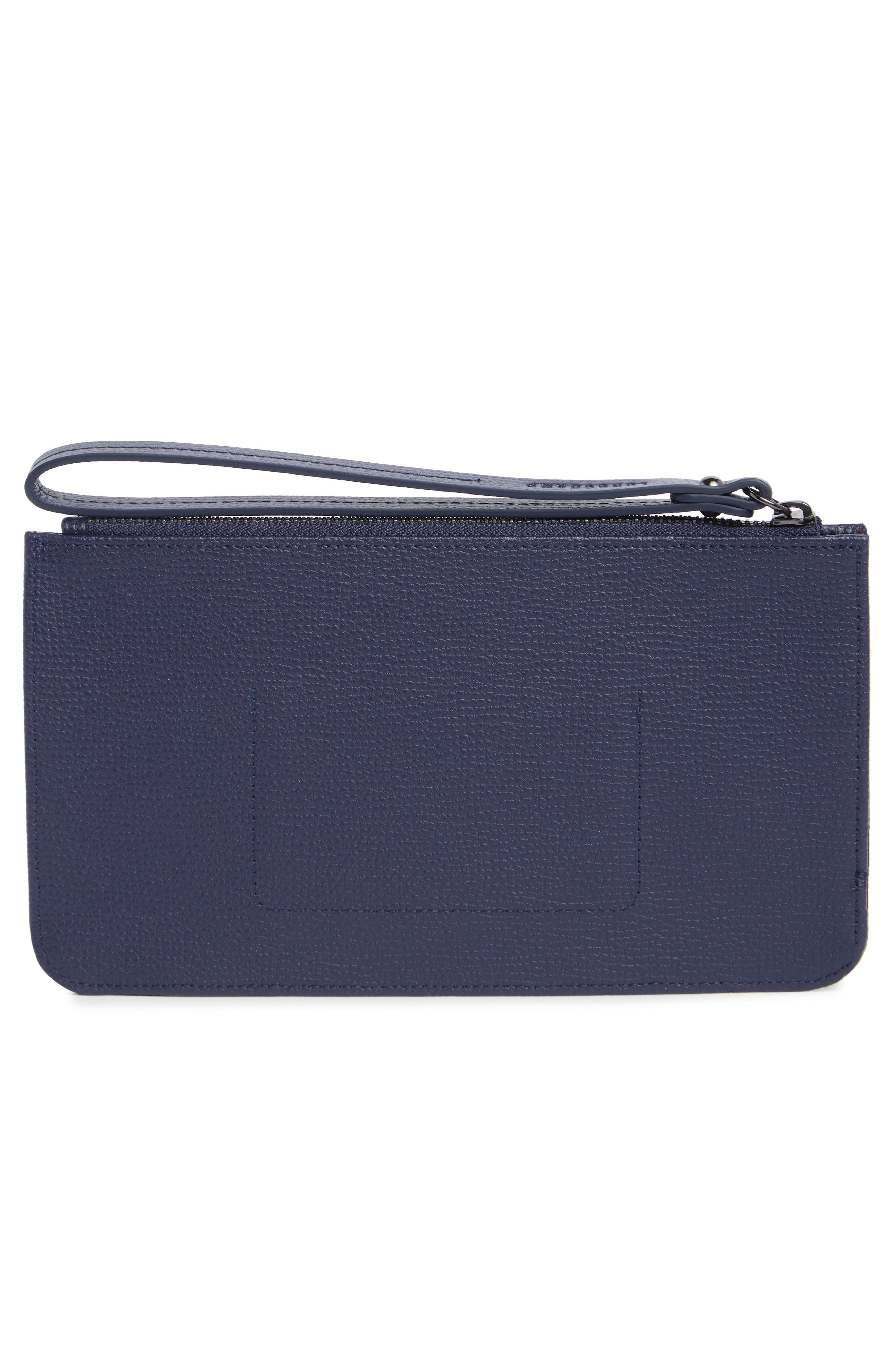 Shop It Leather Wristlet, Alternate, color, NAVY