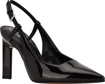 Calvin Klein Women's Silvia Slingback Pointed Toe Pump Black Size 9.5M