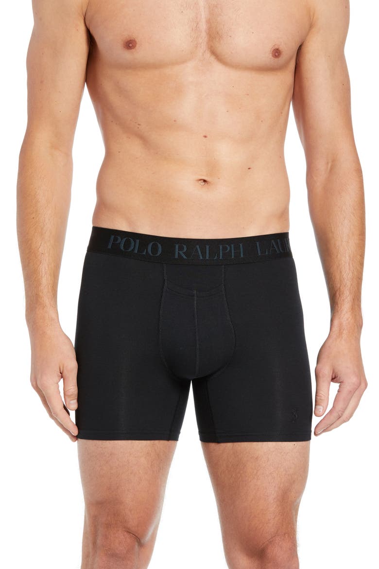 2-Pack Cotton & Modal Boxer Briefs, Alternate, color, POLO BLACK