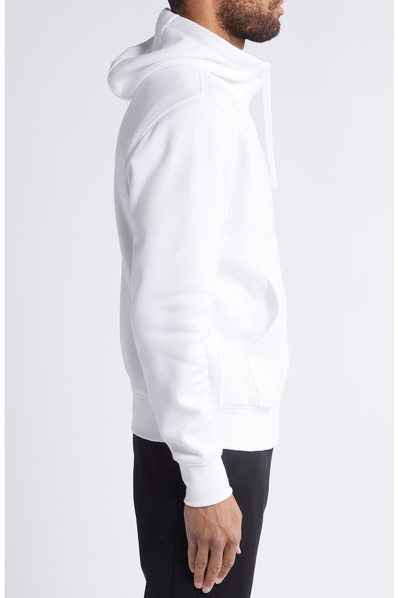 Men's Club Zip-Up Logo Hoodie, Alternate, color, WHITE/BLACK