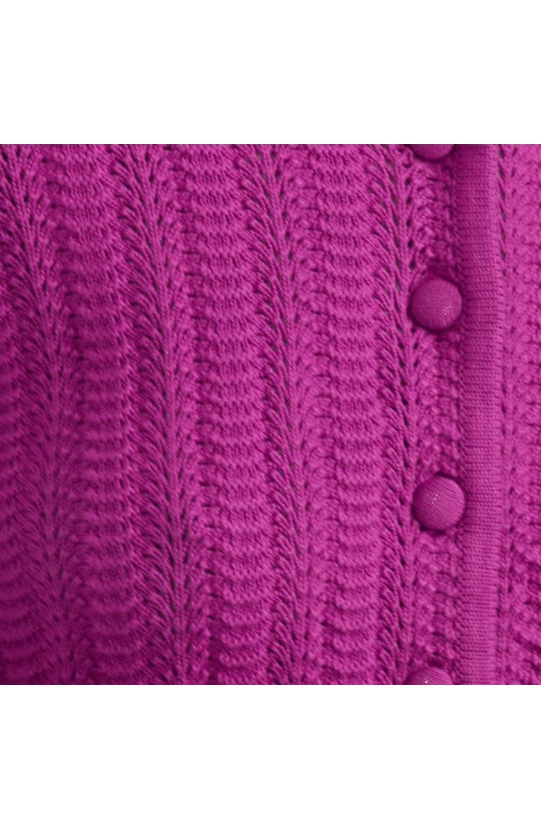 Chinti & Parker Cotton Crochet Cardigan, Alternate, color, Magenta