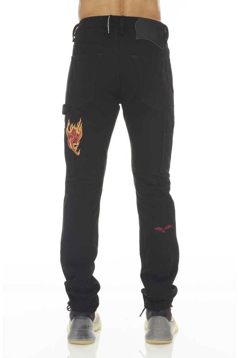 Rocker Slim Fit Jeans, Alternate, color, BLACK