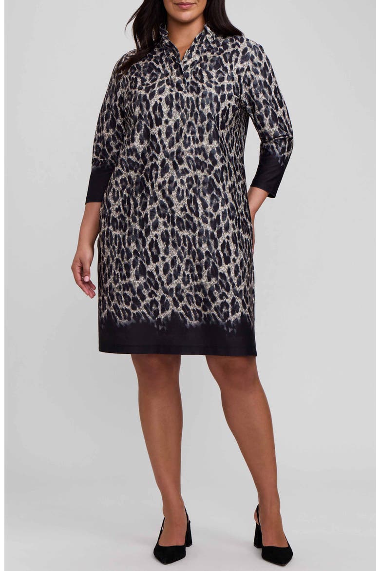 Tammy Cheetah Print Shirtdress, Main, color, BLACK/ MULTI