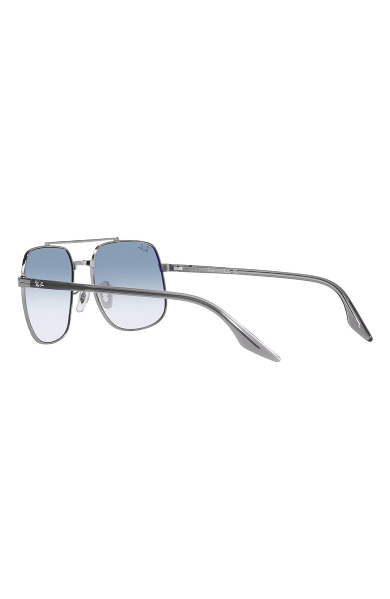 Ray-Ban 56mm Gradient Square Sunglasses, Alternate, color, Gunmetal