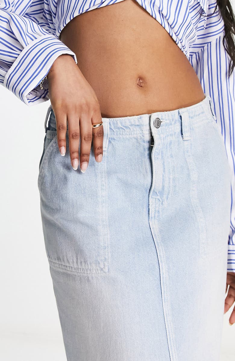 ASOS DESIGN Denim Maxi Skirt, Alternate, color,